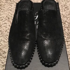 Adrianna Papell Herringbone Studded Mules